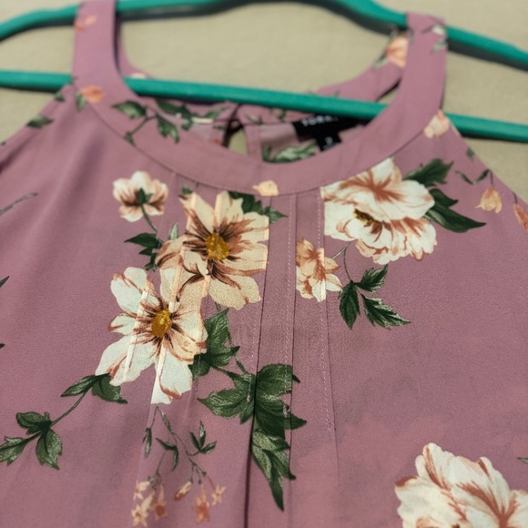 Torrid | Lavender Floral Georgette Tank | Size 2 - Picture 7 of 11